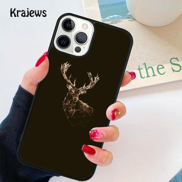 

Black Reindeer Deer soft Phone Case Cover For iPhone 17 Air 16 15 14 plus 11 12 13 pro max coque Shell Fundas iPhone 13