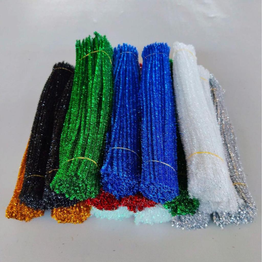 30CM Glitter Chenillepiprensare för DIY-hantverk - 100-pack