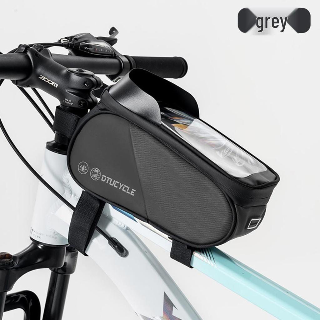 DTUCYCLE Waterproof Top Tube Bicycle Bag with Touch Screen Phone Holder