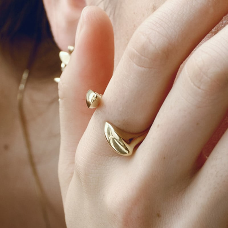 Cellmute PETAL OPEN RING(2COLOR)