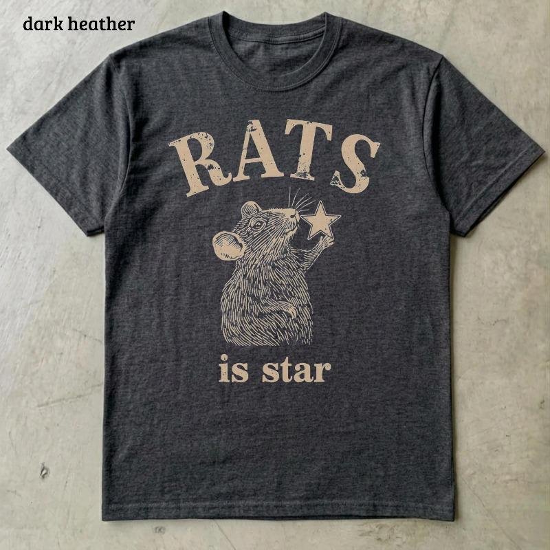 Rats Spelled Backwards Is Star Shirt Dark Cute Pet Rat Tee Summer Unisexs And Unisexs Loose And Breathable Tshirt Top