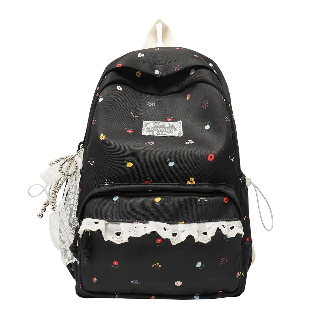 Schoolbag1011 Korean design sense lace student schoolbag cute polka dot versatile backpack new student lightweight backpack