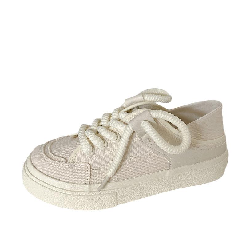 

H1021 horn two wear white shoes women s 2025 summer new one-pedal lazy foot half-drag canvas board shoes 40