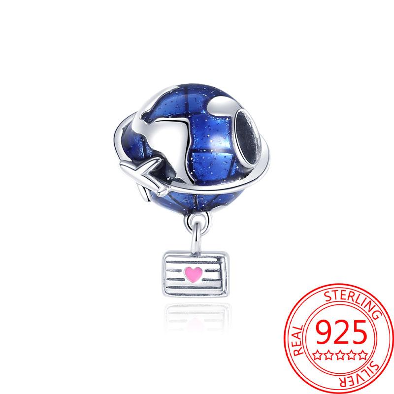 Miedziany Wieża Eiffla Samolot Podróżny Zawieszka Koraliki Pasują do Bransoletki Charm Oryginalnej Dla Kobiet Tworzenie Biżuterii