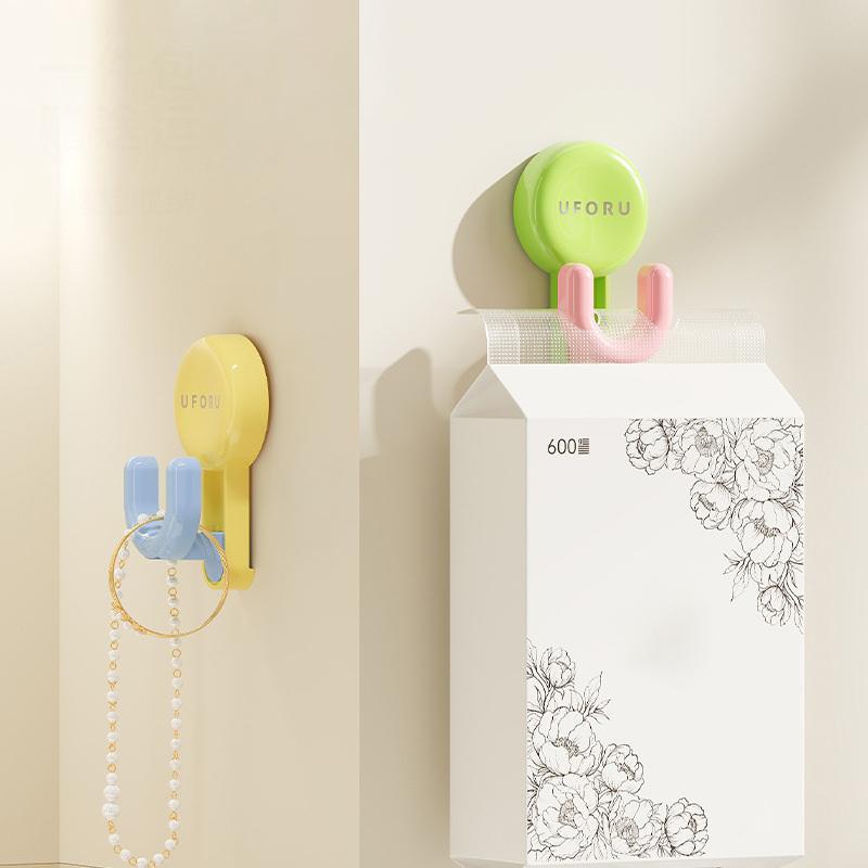 Waterproof Suction Cup Hooks Reusable Heavy Duty Vacuum Suction Towel Hook Strong Load-Bearing Capacity Abs Bath Robe Hook