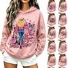 Women's Fashion Casual Hooded Long Sleeve Letter Print Sweatshirt