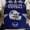 Boys Rugby Sports Duvet Cover Queen Football Bedding Set Ball Sport Comforter Cover Black Tie Dye Quilt Cover With 2 Pillowcases