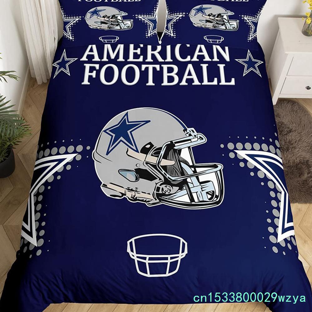 Boys Rugby Sports Duvet Cover Queen Football Bedding Set Ball Sport Comforter Cover Black Tie Dye Quilt Cover With 2 Pillowcases