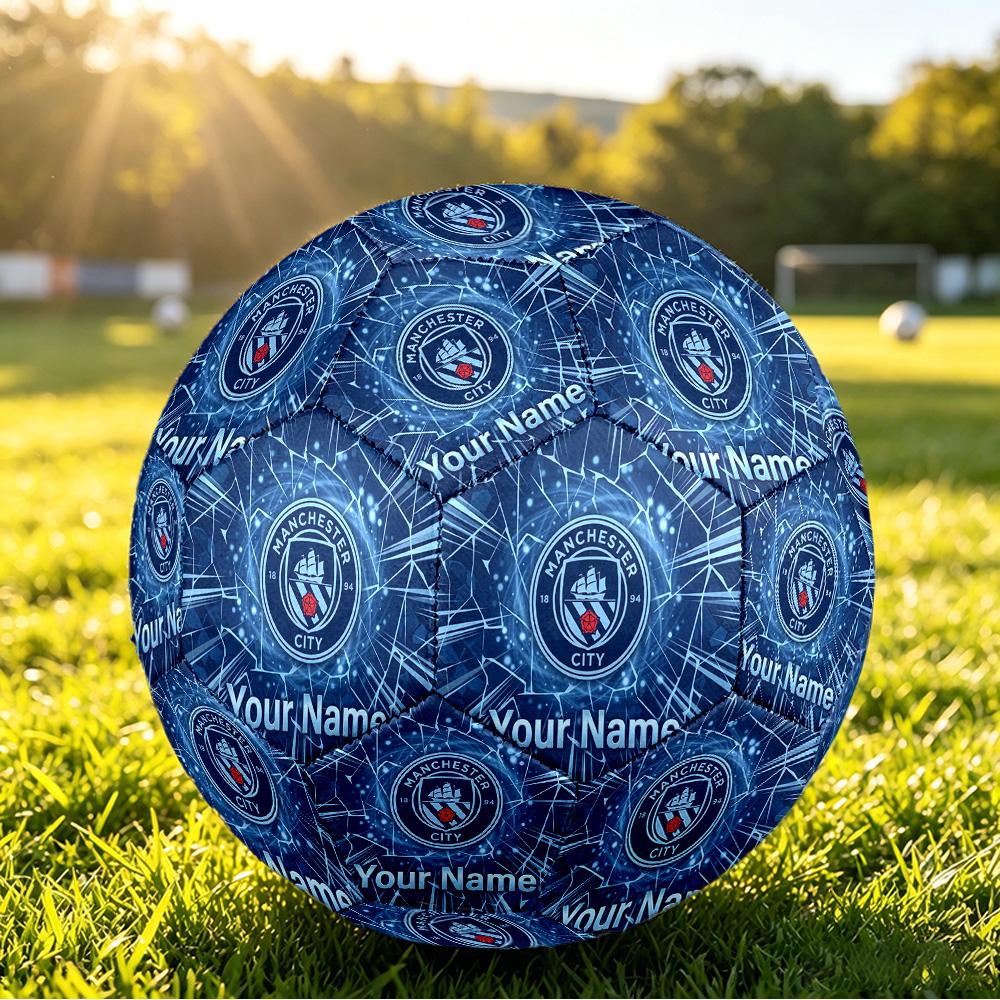 Personalized Size 5 Football Manchester City Pattern Outdoor Game Sports Ball Gift