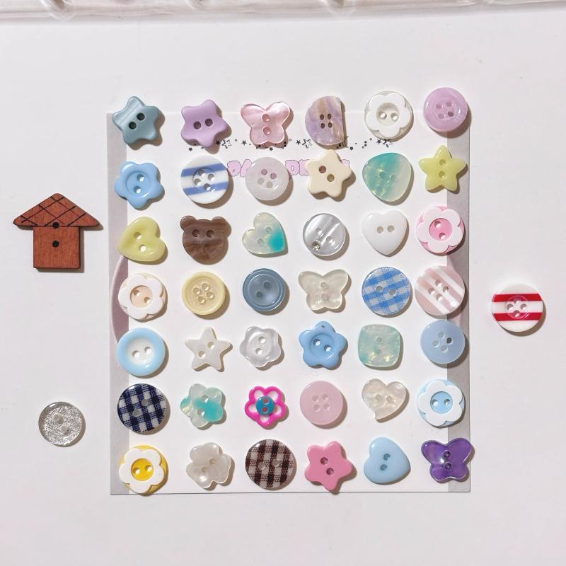 20Pcs/Set Multicolour Button S Crafts Diy Scrapbooking Cute Korean Sewing Button Randomly Apparel Accessories