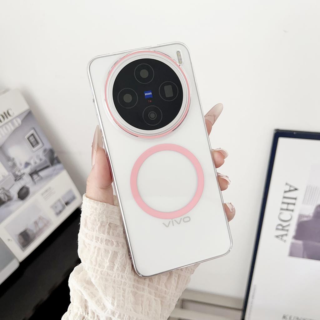 For VIVO X200 X200 Pro X200 Ultra X200s Clear Magnetic Dropproof Shockproof and Anti-Yellowing Phone Case