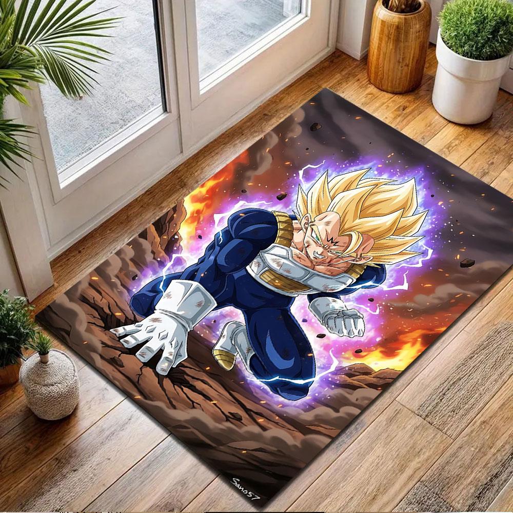 Saiyan Warrior Power Up Patterned carpet, non slip mat suitable for living room and bedroom sofas