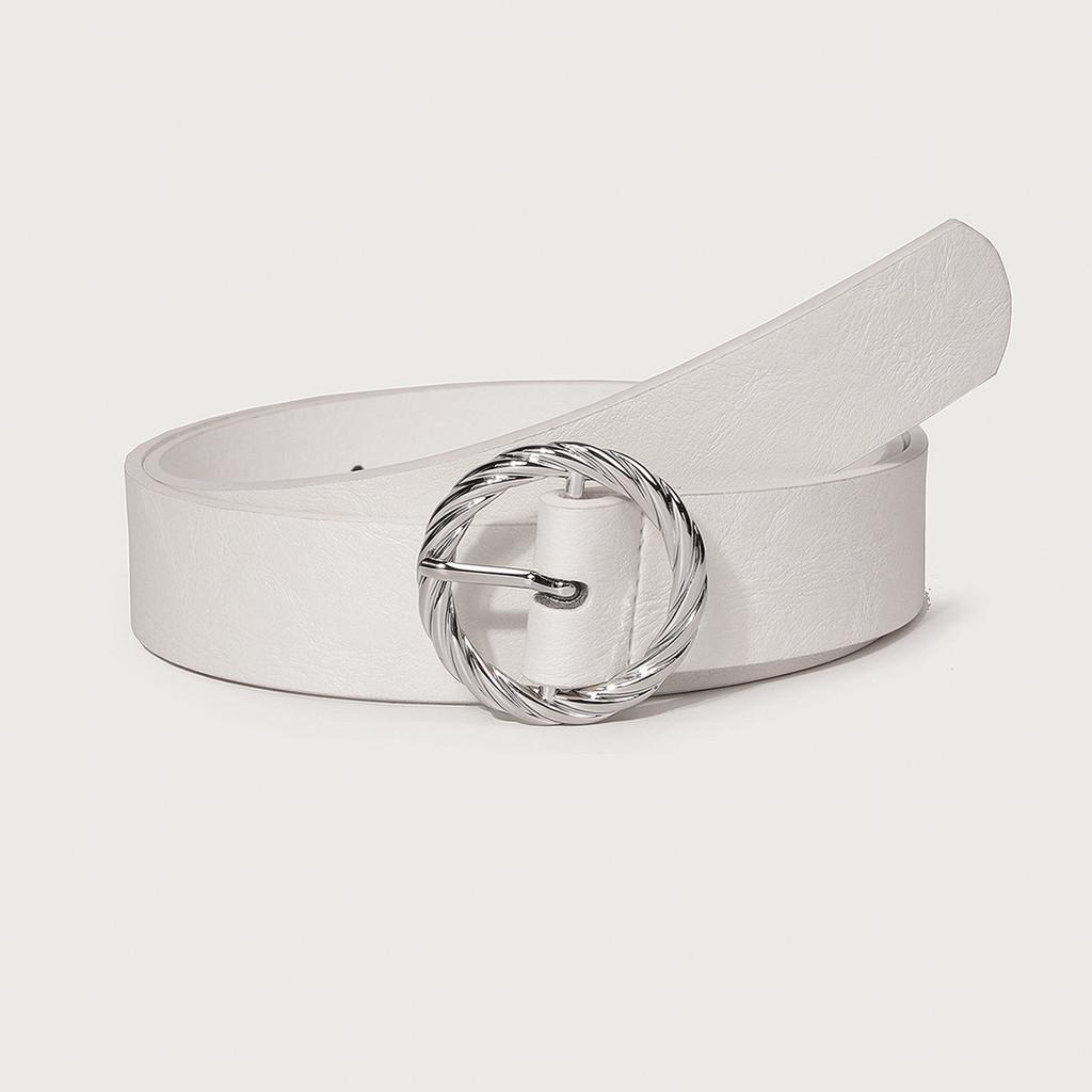 Elegant Pu Waist Belt For Ladies With Alloy Round Closure For Daily Use