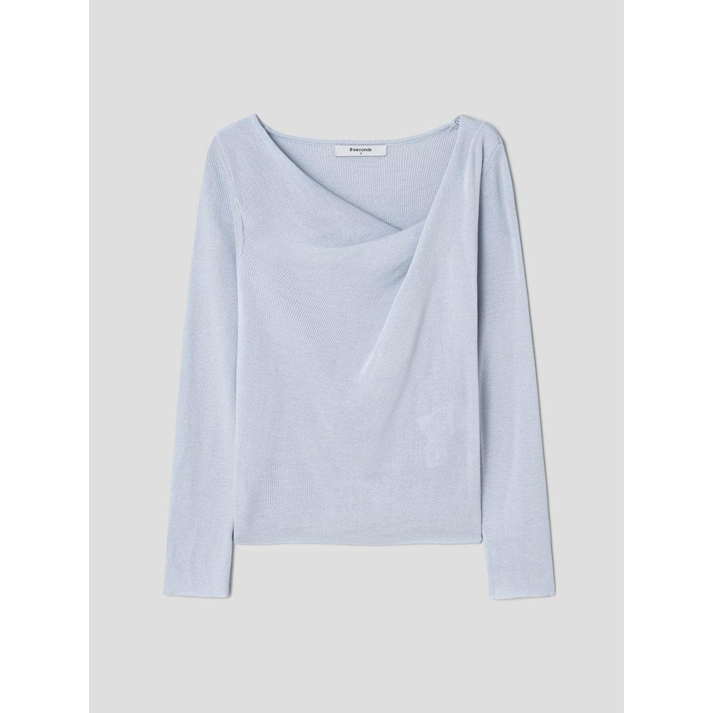 8Seconds Shirred Variation Pullover Sky Blue Sky Blue/S