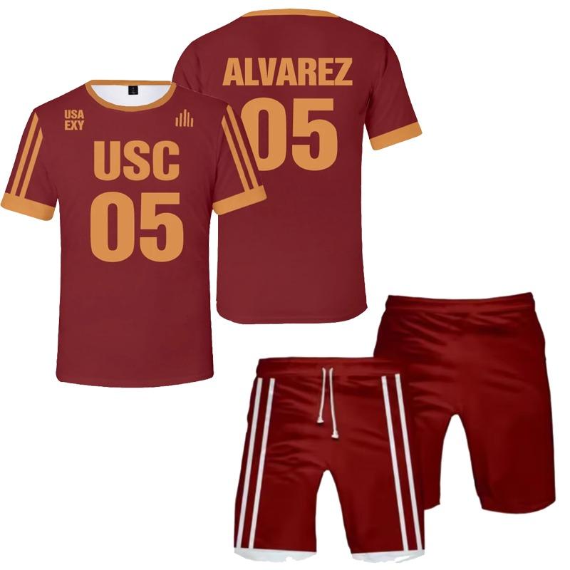 Edgar Allan Moreau Trikot Cosplay T-Shirt Shorts Set 3D The Foxhole Court Druck T-Shirts Anzug Sommer Herren Damen Y2k Trainingsanzug Outfits