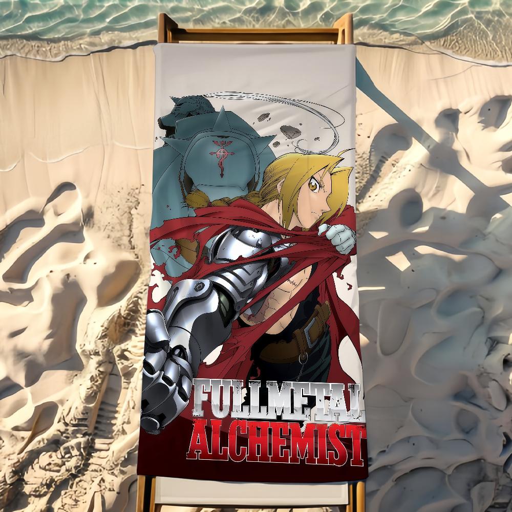 Asciugamano Anime F-Fullmetal Alchemist da Spiaggia Doccia Bagno Viaggio Leggero Delicato sulla Pelle per Piscina Campeggio Crociera Estate