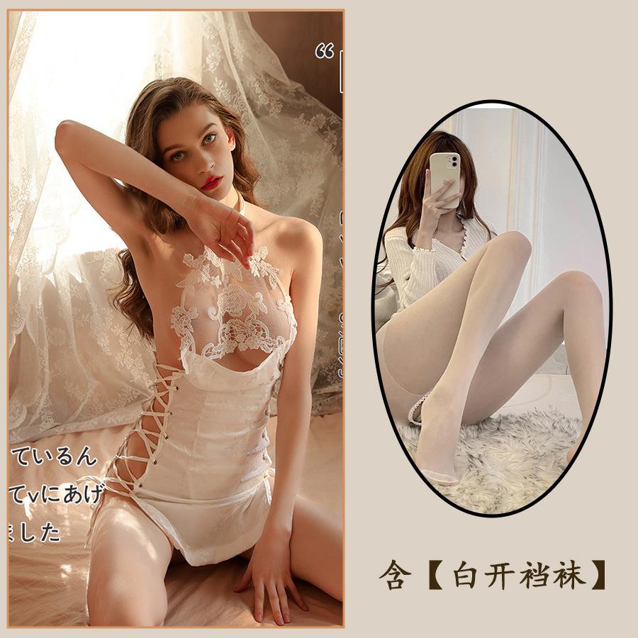 Sexy Lingerie Retro Cheongsam Wind Ladies High Split Sexy Hot Uniform Seduction Suit Tease Play
