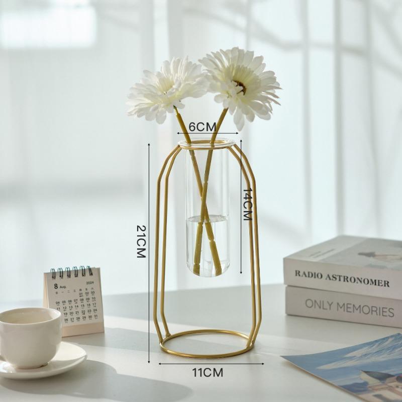 Home Decorations: Living Room Desktop Flower Arranger Table Dried Flowers Artificial Flower Vase