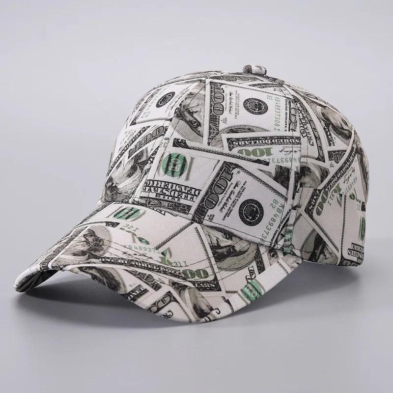 

Spring and Summer Polyester Print Casquette Baseball Cap Adjustable Outdoor Snapback Hats for Men and Women 16 56-60cm Adjustable белый