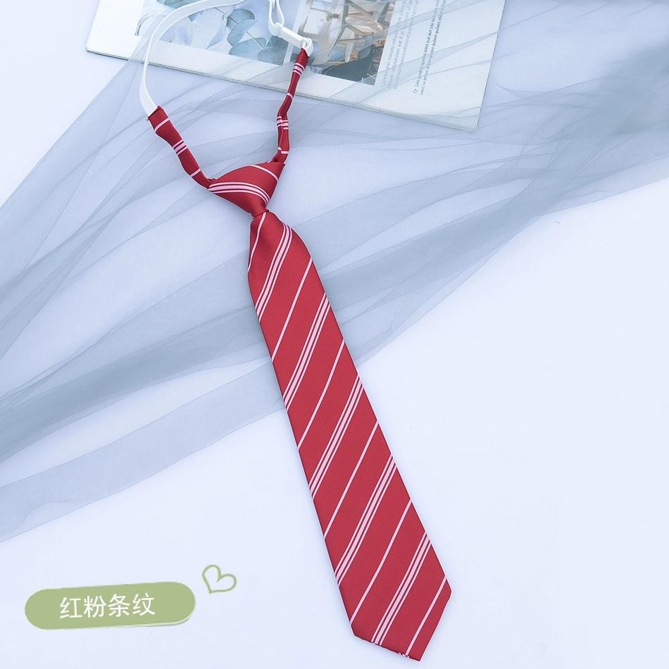 Preppy Chic JK Ties Women Young Girls Striped Necktie Retro Badge Brown Lazy-tie College Student DK Uniform Shirt Dress Cravat
