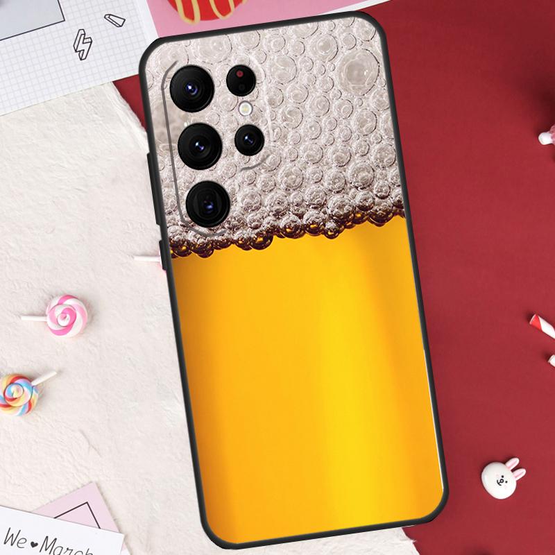 Beers Alcohol Summer Bubble Case For Samsung Galaxy S24 FE S20 FE S21 S22 S23 S25 S26 Ultra S10 Plus S25 FE Cover Shell