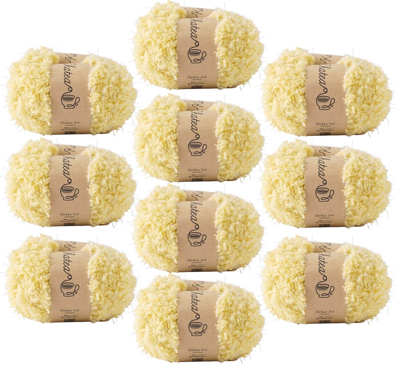 

Knitworm Wool Yarn, 10 Balls, Chati Lame Fur, Extra Thick, 30g (Approx. 25m), 100% Polyester, Champagne