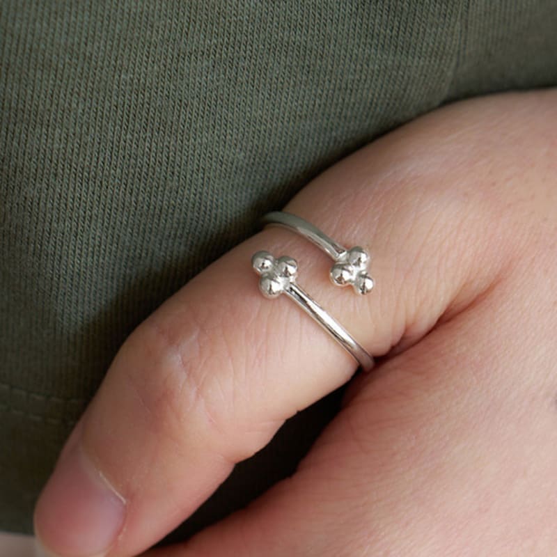 geegee [silver925] petit flower open ring