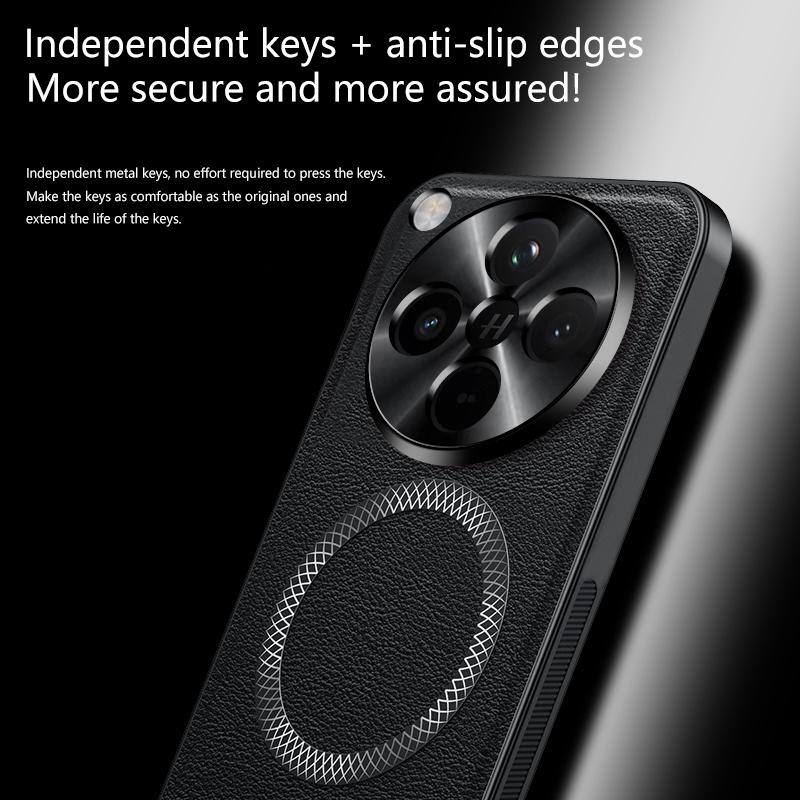 For Oppo Find X8S Case Magnetic Elegant Leather Wear-Resistant Lens Fully Covered Non-Slip Grip Edge Cover Shell