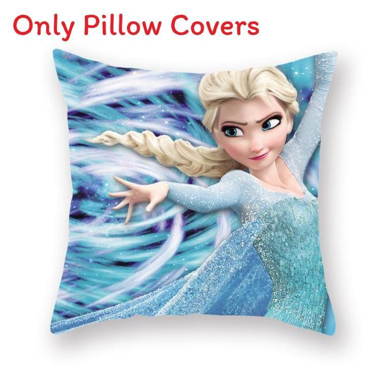 The Frozen Snow Queen Cartoon Cushion Cover Linen Material Cozy Spaces Home