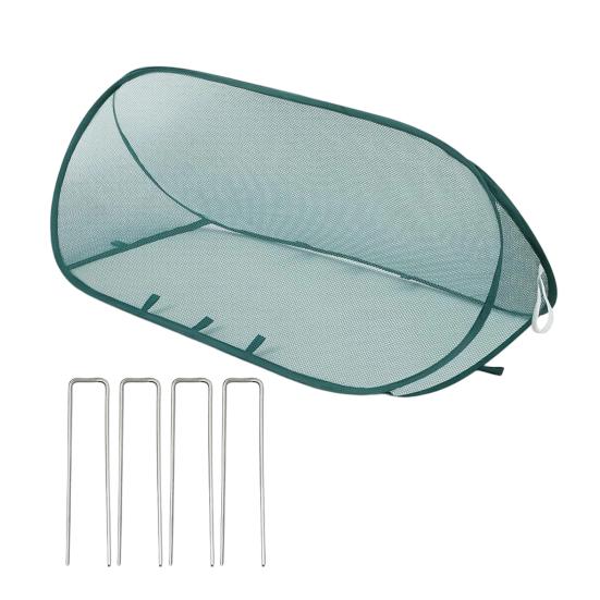 Pop Up Plant Cover Garden Mesh Seedlings Protector with Ground Stakes Garden Row Raised Bed Cover for Vegetables Fruits Herbs from Insects Birds