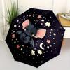 1pc Cute Bat Design Automatic Opening/Closing Umbrella - Portable 3-Fold Design, 8-Rib Outdoor Umbrella, Festive Gift for Fans, Travelers, Daily