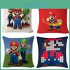 Super Bros Mario Pillow Cover Car Home Living Room Sofa Bedroom Cover Cushion