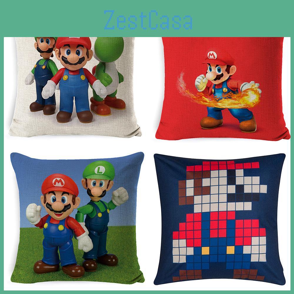 Super Bros Mario Pillow Cover Car Home Living Room Sofa Bedroom Cover Cushion