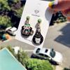 Fashion Asymmetric Cute Enamel Zinc Zinc Alloy Stud Earrings Animals pendants earrings Cup Cat Light Bulb Cat