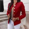 Women's Clothing European American Long-sleeved Slim-breasted Short Suit Jacket Blazer