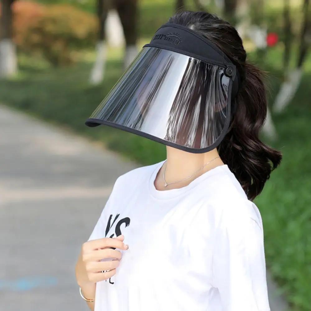 Summer Solar Protection Portable Anti-UV Visor Sunshade Cap Face Cover Shield Sun Hat
