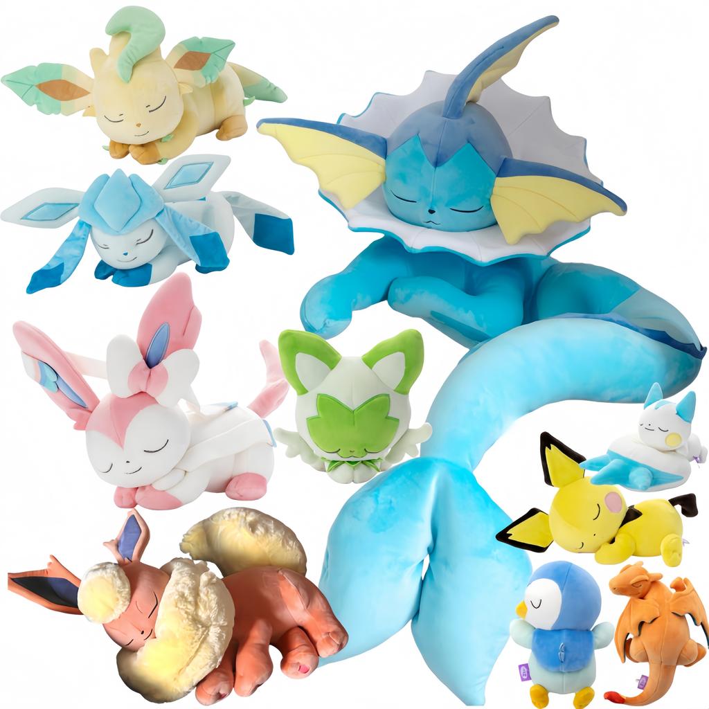 Sleeping Pikachu Vaporeon Flareon Plushgengar Sprigatito Pachirisu Stuffed Doll Charizard Peluche Toy Hobbies Xmas Gift