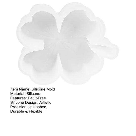 Silicone Four-Leaf Clover Mould for Casting Non-Stick Plaster Mold for Soy