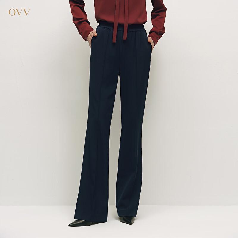 OVV Women s Fall/Winter Flared Casual Pants S темно-синий