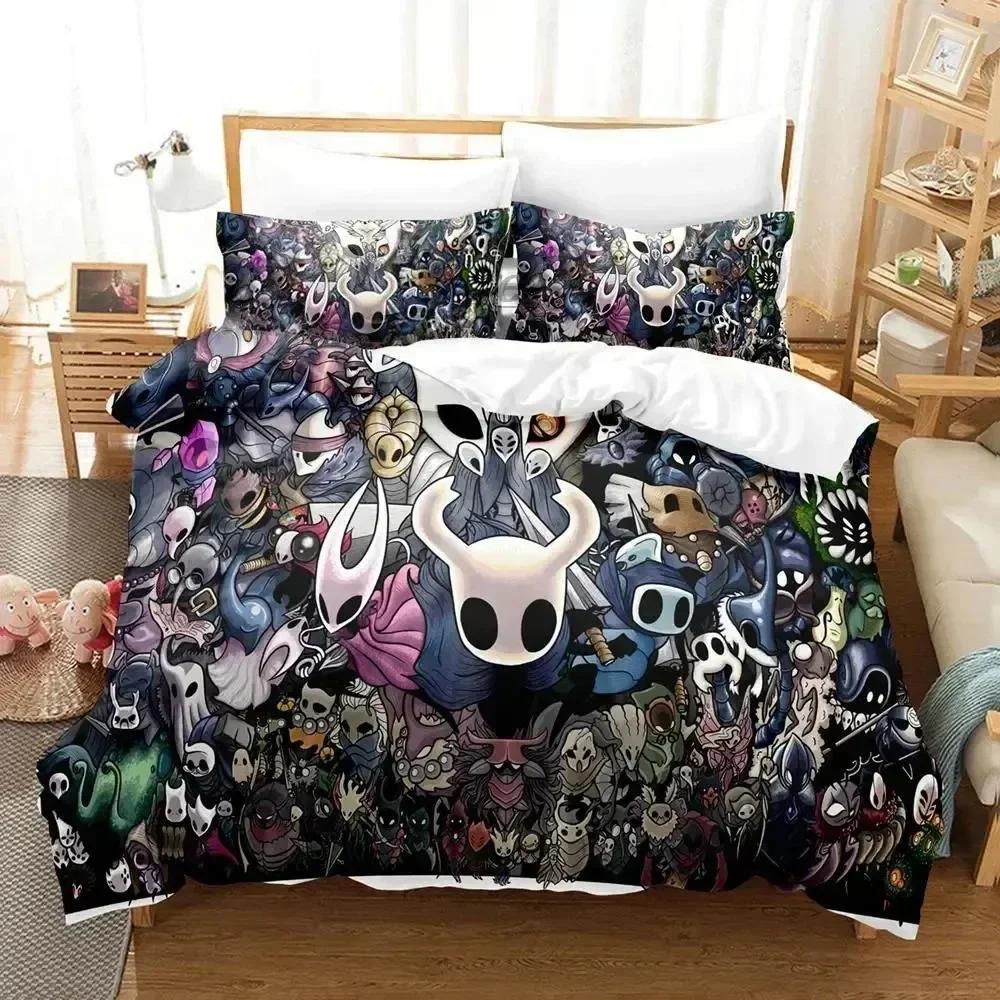 3D Anime Game Hollow Knight Bedding Set Duvet Cover Bed Set Quilt Cover Pillowcase Comforter king Queen Size Boys Adult
