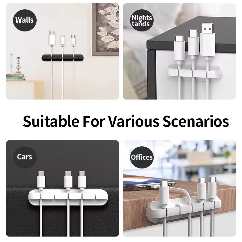 Wire Storage Silicone Cable Organizer Data Cable Protection Cover Cable Organizer Desktop Storage Box Winder for Home And Office