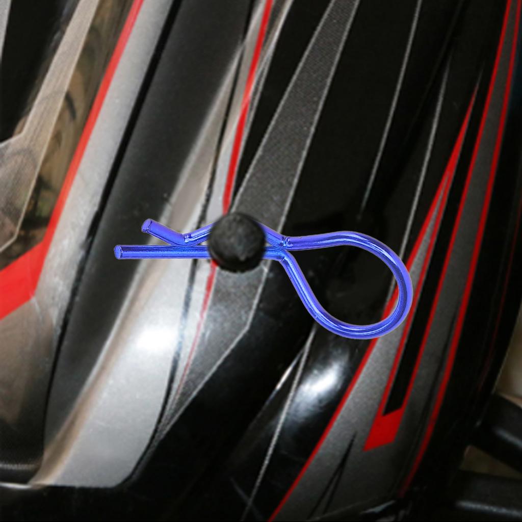 10Pcs 13MM RC Car   Clip RShape Metal Body Clips Pins for 1Celsius5 1Celsius6 1Celsius8 1Celsius10 RC Car(Blue )