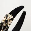 Baroque Velvet Headband with Diamonds and Pearls - Retro Palace Style Hair Accessory for Women