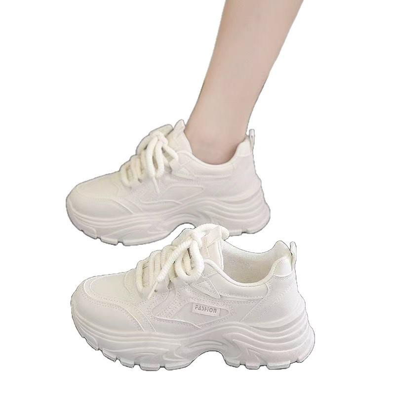 Dad Shoes Girl 2025 New Student Breathable Mesh Shoes Korean Edition Trendy Versatile Thick-soled Women's Shoes