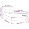 3140331 vidaXL Lit à sommier tapissier et matelas Noir 80x200 cm Tissu