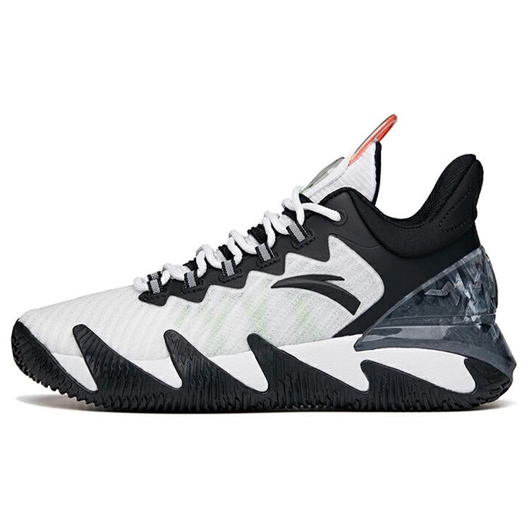 

new Anta Reverse Blade Cushioning Anti Slip Wear Resistant Breathability Low Top Basketball Shoes Men s White Black 45
