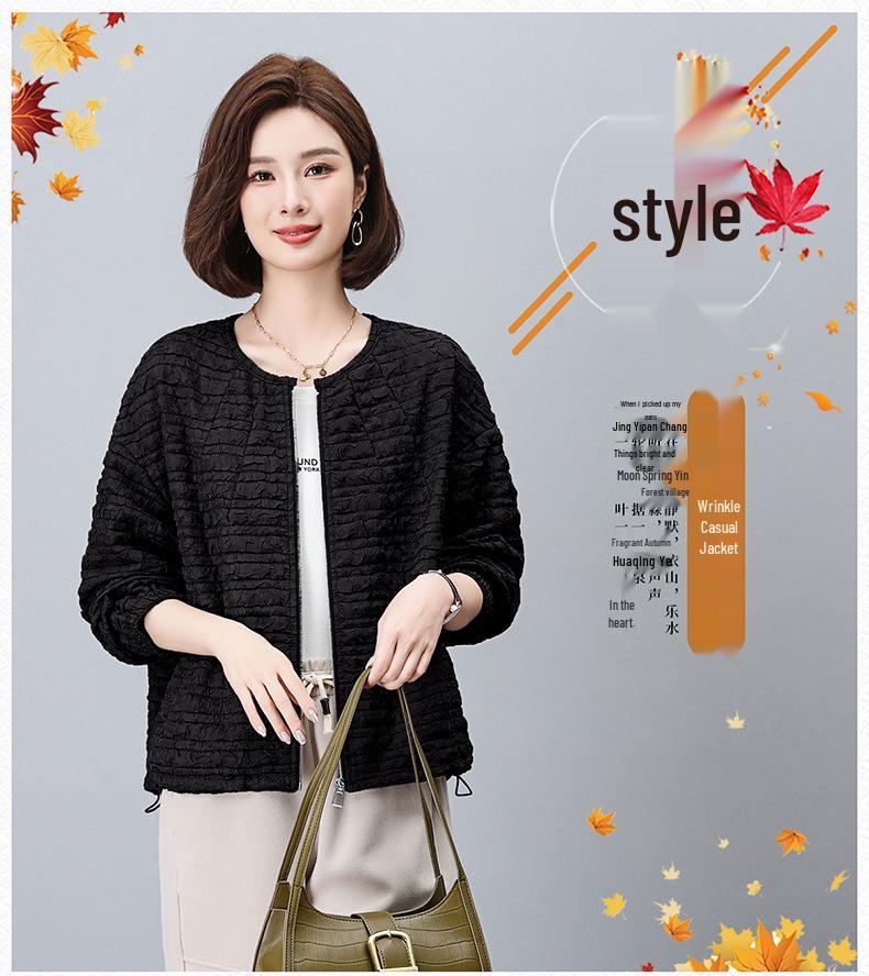 Casual Wrinkle-Texture Jacket