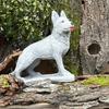 Garden figurine young shepherd dog - concrete dog