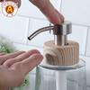 Kitchen Accessories Replacement Soap Pump Bamboo Stainless Hand Liquid Soap Dispenser Bottle Pump Head for Soap Dispenser