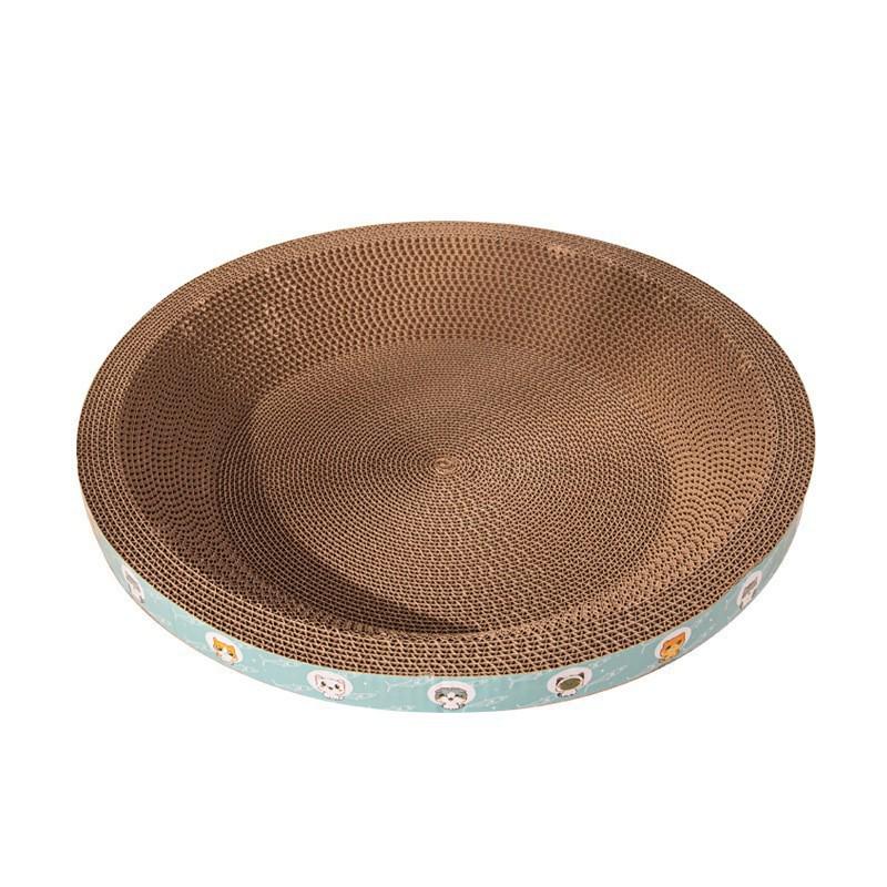 Durable Oversized Cat Scratching Bed: Scratch-Resistant, No-Shed Corrugated Cardboard for Self-Entertainment